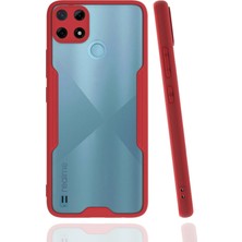 Lunirawear Lunir  Realme C25Y Kılıf Platin Silikon - Kırmızı 889658