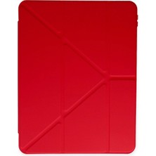 Lunirawear Lunir  Samsung Galaxy T737 Tab S7 Fe 12.4 Kılıf Kalemlikli Mars Tablet Kılıfı - Kırmızı 889