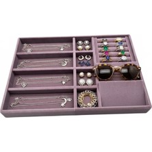 UltraMint Lila Renk Çoklu Mix Süet Kaplama Takı Düzenleyici, Yerli Üretim