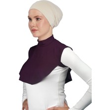 Altobeh Düz Balıkçı Yaka Boğazlı Penye Tesettür Boyunluk - Mürdüm