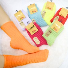 Kral Socks Kadın Uzun Ters Havlu 5 Çift Termal Etkili Kışlık Çorap Seti