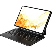 Lunirawear Lunir  Samsung Galaxy T737 Tab S7 Fe 12.4 Kılıf Eternal Ledli Klavyeli Tablet Kılıfı - Siyah 8