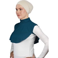 Altobeh Düz Balıkçı Yaka Boğazlı Penye Tesettür Boyunluk - Petrol Rengi