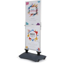 Snapper Wind Pro Slim 2 Katlı Gri Kaldırım Panosu