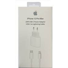 Iphone 12 Pro-Max 20W Uyumlu Şarj Adaptörü ve Şarj Kablosu-Ithal Axya