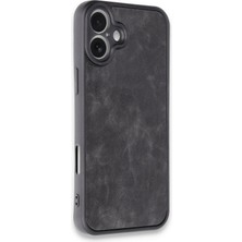 Guven  iPhone 16 Plus Kılıf Aras Deri Kapak - Siyah 5569854