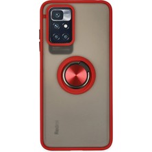 Guven  Xiaomi Redmi 10 2022 Kılıf Montreal Yüzüklü Silikon Kapak - Kırmızı 5569854