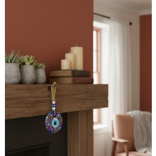 Handmade Şans ve Koruma Getiren El Boyaması Cam Nazar Boncuğu – Model-7