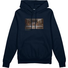 The Lucid Lab Son Akşam Yemeği Oversize Hoodie - Lacivert