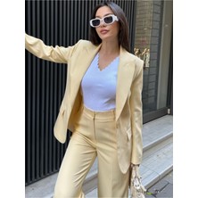 Vuntal Butik Blazer Takım Elbise Tek Düğme Ceket Pantolon