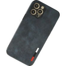 Bg Arzenis Arzenis  iPhone 12 Pro Kılıf Loop Deri Silikon - Lacivert 9968547
