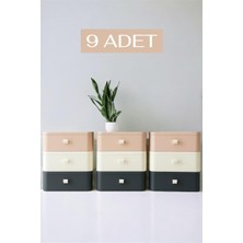 UltraMint Renkli 9'lu Çekmeceli Takı ve Kozmetik Düzenleyici