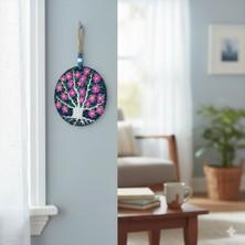 Handmade Şans ve Koruma Getiren El Boyaması Ahşap Nazarlık – 20 cm Çapında-Model-8