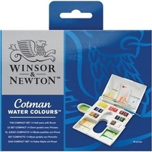 Winsor & Newton Winsor Newton Cotman Kompakt 14 Renk Tablet Suluboya Set