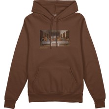 The Lucid Lab Son Akşam Yemeği Oversize Hoodie - Kahverengi