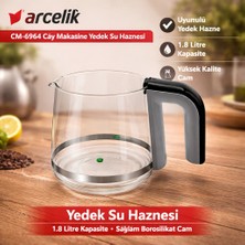 White House Whitehome Arçelik Orjinal cm 6964 Resital Çaycı Cam Demlik