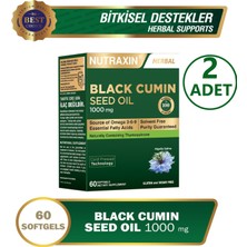 Nutraxin Black Cumin Seed Oil, Çörek Otu Yağı 2X60 Softjel (Doğal Soğuk Pres Takviye Edici)