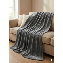 Özdilek (Nev)Battaniye Soft Embos Koyu Gri Çift Kişilik