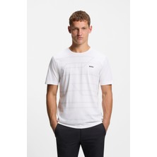 Boss Erkek Regular Fit Bisiklet Yaka Kısa Kollu Beyaz T-Shirt 50551617-100