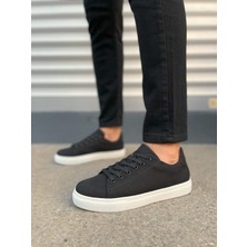 Zapatos JY122 Mode Bağcıklı Süet Erkek Günlük Sneaker Ayakkabı Sbt - Siyah