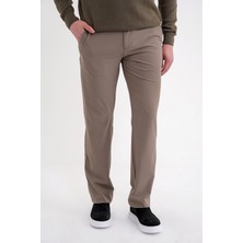 Efor Regular Fit Yan Cep Doku Desenli Beli Lastikli Vizon Pantolon P 1212