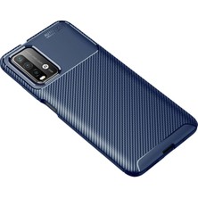 Bg Arzenis Arzenis  Xiaomi Redmi 9t Kılıf Auto Focus Karbon Kapak - Lacivert 9968547