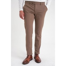 Efor Erkek Comfort Fit Rahat Kalıp Yan Cepli Esnek Pamuklu Tütün Pantolon P 1203