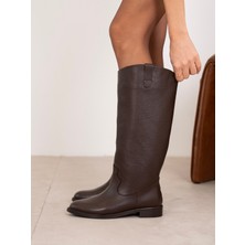 Ece'nin Butiği Alessia Kahve Hakiki Deri Kadın Xl Çizme