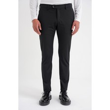 Efor Erkek Comfort Fit Rahat Kalıp Yan Cepli Esnek Pamuklu Siyah Pantolon P 1203