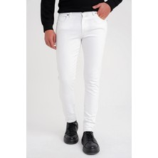 Efor Erkek Slim Fit Denim Jean Beyaz Pantolon PNT 119