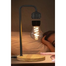 Bg Arzenis Arzenis  XF01 Ampul Görünümlü Kablosuz Şarj Özellikli Gece Lambası - Siyah 9968547