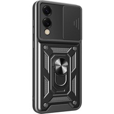 Platin Store Pilatin  Samsung Galaxy S25 Edge Pars Lens Yüzüklü Silikon - Siyah Zeyd