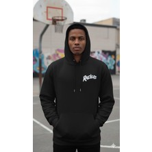 Texrium Ördek Baskılı 3 Iplik Şardonlu Kapüşonlu Unisex Sweatshirt