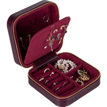 UltraMint Gerçek Deri Seyahat Takı Organizer Kutusu, Mücevher Aksesuar Çantası