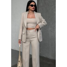 Blazer Takım Elbise Tek Düğme Ceket Pantolon