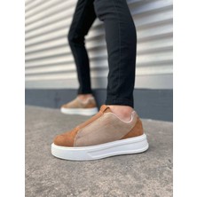 Zapatos JY007 Alba Bağcıksız Süet Erkek Günlük Sneaker Ayakkabı Sbt Taba/vizon