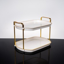 UltraMint Iki Katlı Akrilik Makyaj ve Parfüm Organizeri 35X22X22CM