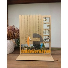 UltraMint Boyanabilir Ahşap Takı ve Kolye Standı, Dekoratif ve Şık Tasarım