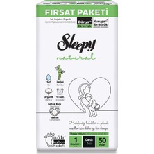 Platin Store Pilatin Natural Bebek Bezi Fırsat Paketi 1 Beden 2-5 kg 50 Adet Zeyd