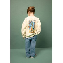 DeFacto %100 Pamuk Oversize Sırt Baskılı Sweatshirt Erkek Bebek G7485A526SP