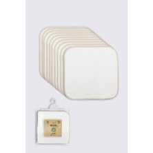 Platin Store Pilatin Organik 28X28 10'lu Penye Mendil 90101 Ekru Zeyd