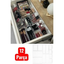 UltraMint 12 Parça Modüler Çekmece Organizer Seti, Çatal, Kaşık, Takı ve Makyaj Için