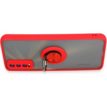 Kayem Kay  Vivo Y11S Kılıf Montreal Yüzüklü Silikon Kapak - Kırmızı 56487