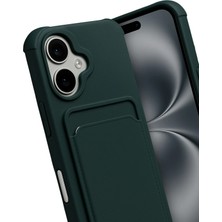 Kayem Kay  Apple iPhone 17 Kelvin Kartvizitli Silikon - Koyu Yeşil 56487