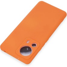 Bg Arzenis Arzenis  Xiaomi Mi 13 Lite Kılıf Nano Içi Kadife Silikon - Turuncu 9968547