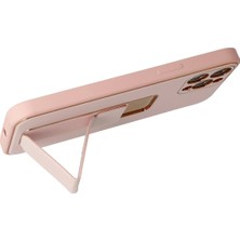 Bg Arzenis Arzenis  iPhone 12 Pro Kılıf Coco Deri Standlı Kapak - Pembe 9968547