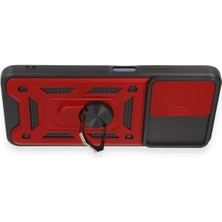 Kayem Kay  Xiaomi Redmi Note 12 5g Kılıf Pars Lens Yüzüklü Silikon - Kırmızı 56487