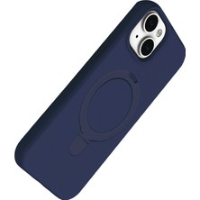 Bg Arzenis Arzenis  Apple iPhone 15 Plus Regal Magsafe Standlı Kapak - Lacivert 9968547