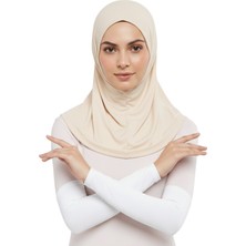 Altobeh Pratik Tesettür Kolluk Penye Namaz Kolluğu Düz - Beyaz
