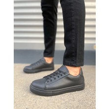 Zapatos JY122 Mode Bağcıklı Cilt Erkek Günlük Sneaker Ayakkabı Cst - Siyah